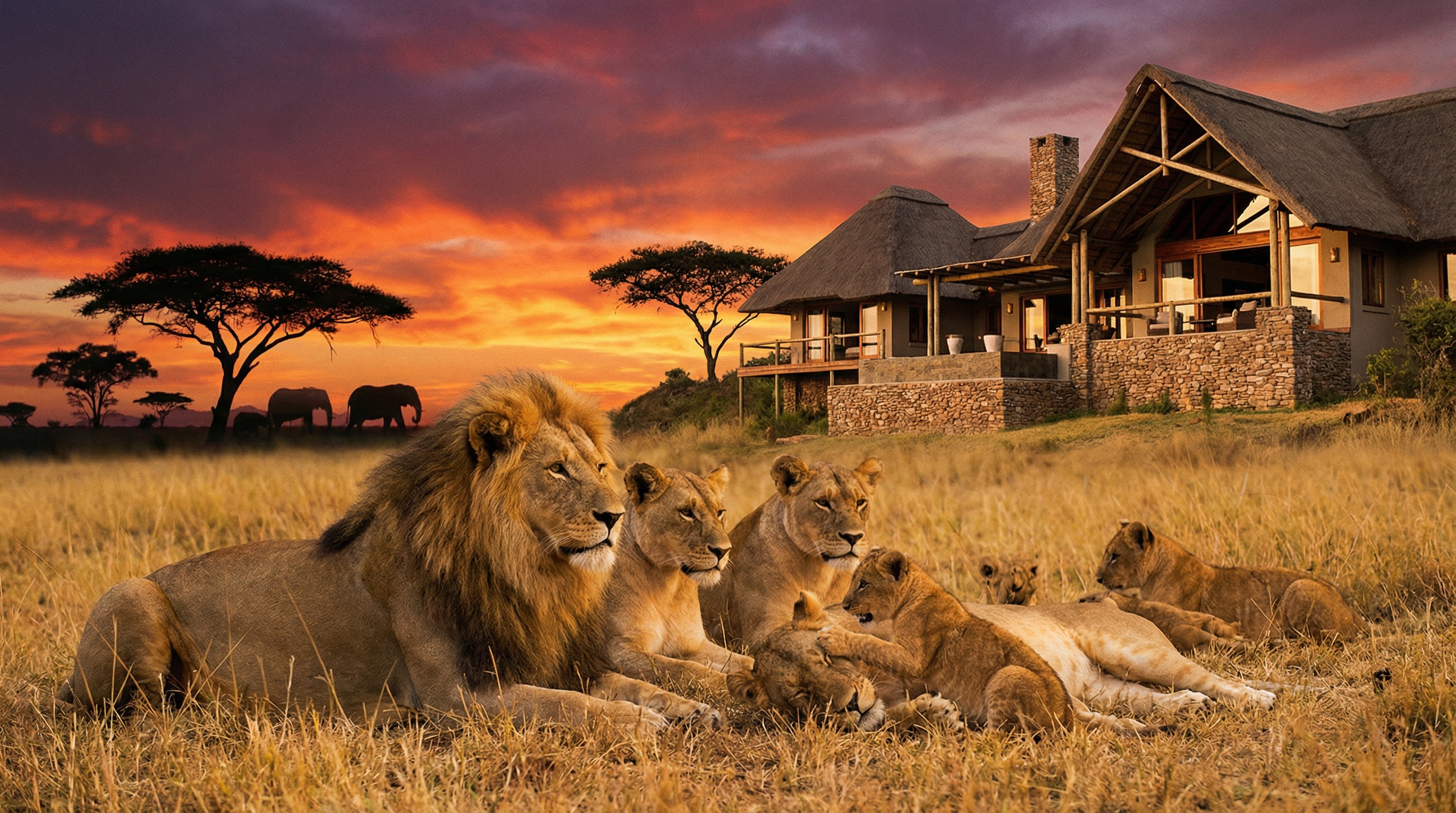 非洲狮群捕猎 - 草原之王视频全记录